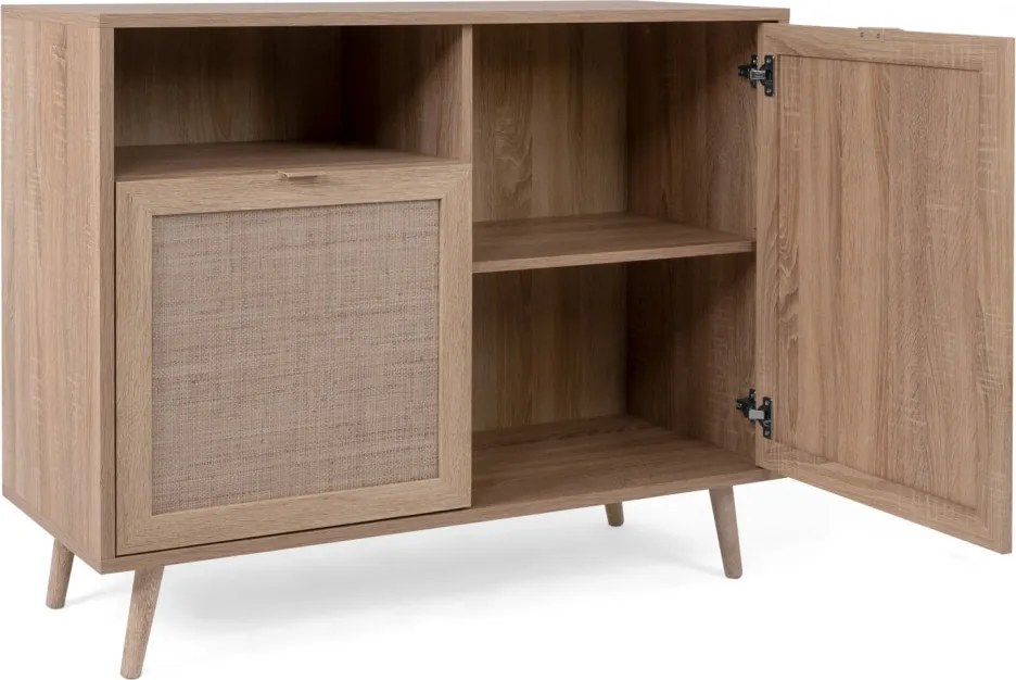 Skrinka 2-dverová Bali, dub sonoma/výplet