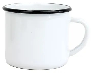 BELIS biely smaltovaný hrnček, 8 cm