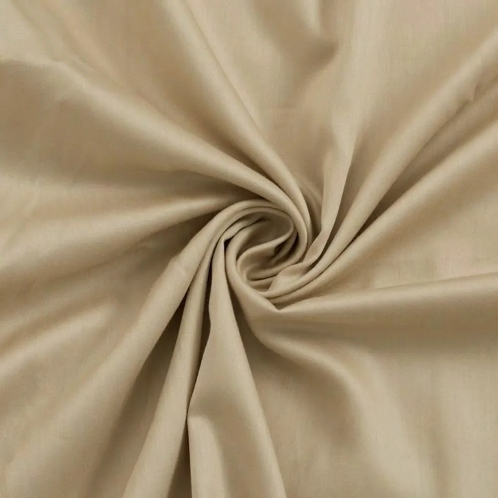 Kvalitex Saténové prestieradlo s gumou béžová, 180 x 200 cm