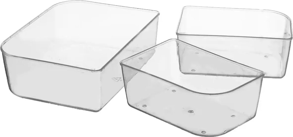 ORION Krabička na jedlo tesniaca so 4 klipmi, 3 sekcie, 1 L, 21x15x6cm
