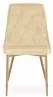 Set 4 stoličiek IMOLA - svetlý béžový zamat / nohy vo farbe dreva