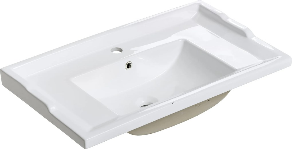 Comad Nábytkové keramické umývadlo UM - CFP F80 RETRO DP, 81x46 cm, biela lesklá