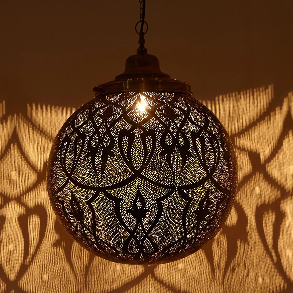 Luxusná mosadzná lampa Taj