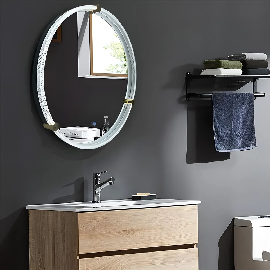 Tutumi Tutumi, LED zrkadlo 60cm, model 106, predné osvetlenie, HOM-02699