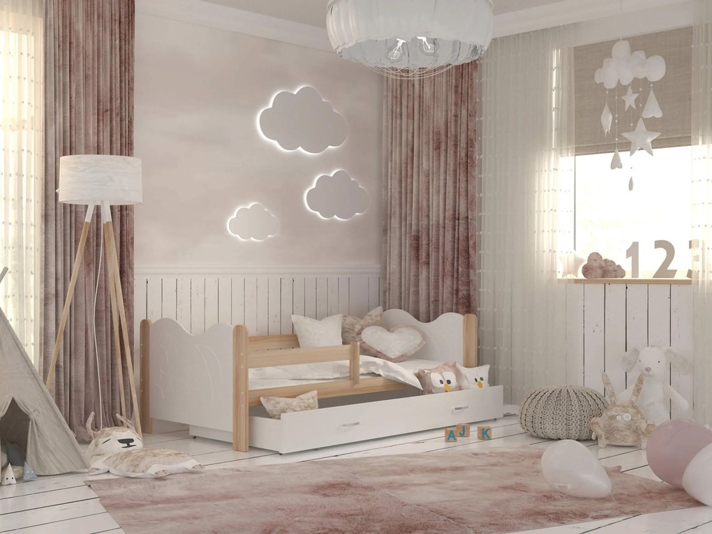 GL Drevená detská posteľ s úložným priestorom Mikolaj Rozmer: 160x80