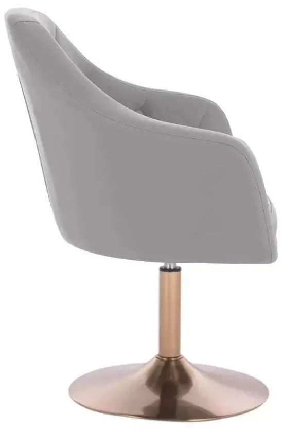 LuxuryForm DESIGN Kreslo ANDORA na zlatom tanieri - sivé