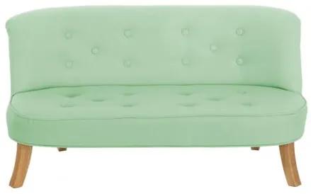 Cool &amp; Funny Somebunny Detská sedačka ľanová zelená - Biela, 17 +25 cm