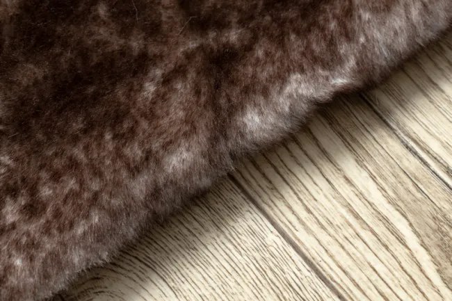 Koberec LAPIN Shaggy slonia kosť/hnedý protišmykový