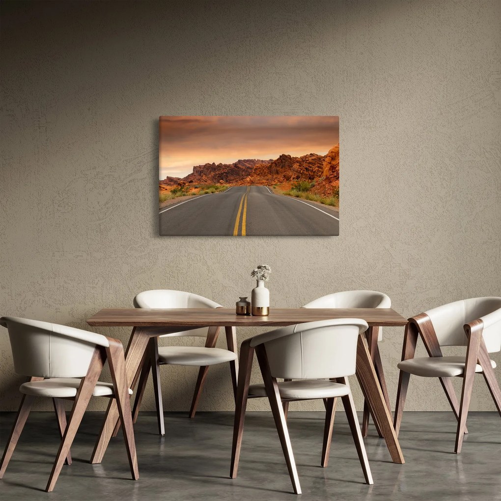 Obraz cesty a skál (90x60 cm)