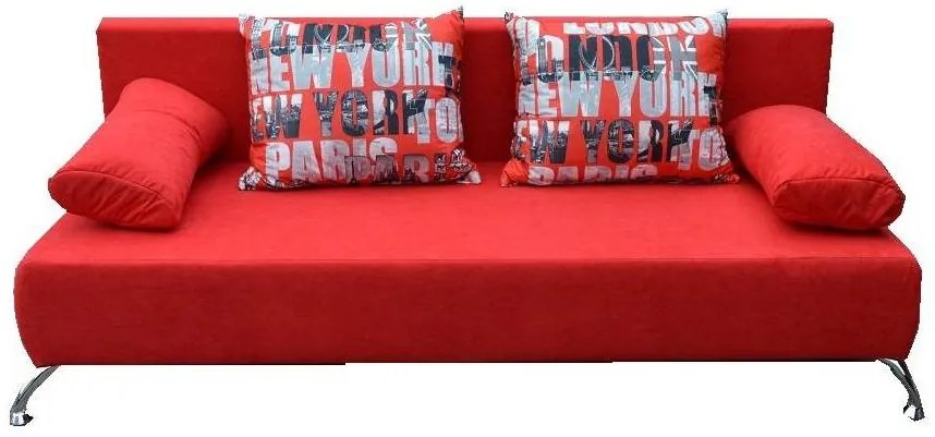 Lacná rozkladacia pohovka KALI LUX - červená