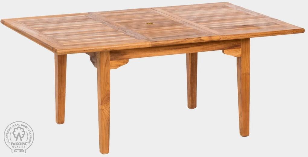FaKOPA s. r. o. ELEGANTE - obdĺžnikový rozkladací stôl z teaku, teak