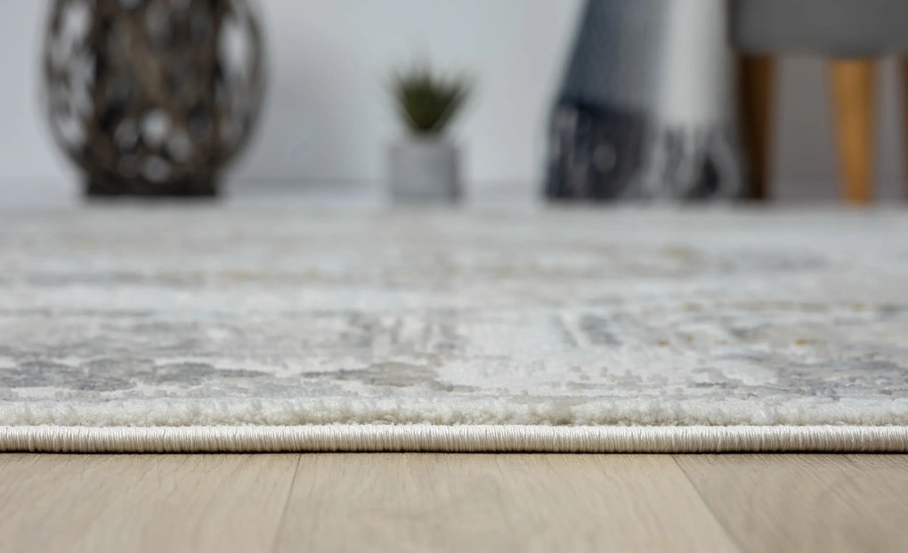 My Flair, Kusový koberec My Kazak creme, 80x150, šedá, chodba / predsieň