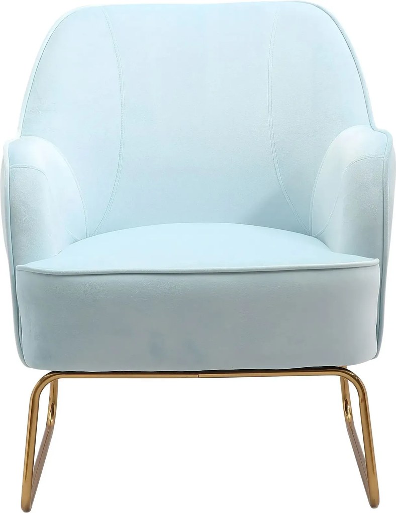 Světlo modré zamatové kresielko Firenze light blue