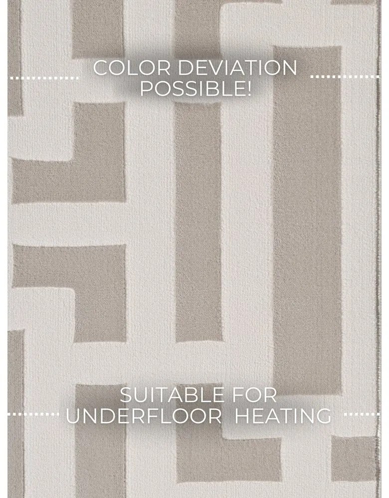 Sivo-krémový behúň 80x240 cm Perles Onyx – Elle Decoration