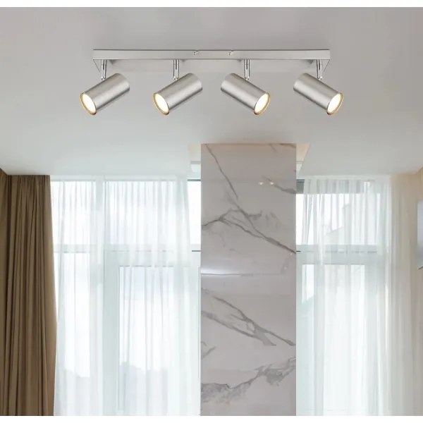 Globo 57911-4 - Bodové svietidlo ROBBY 4xGU10/25W/230V matný chróm