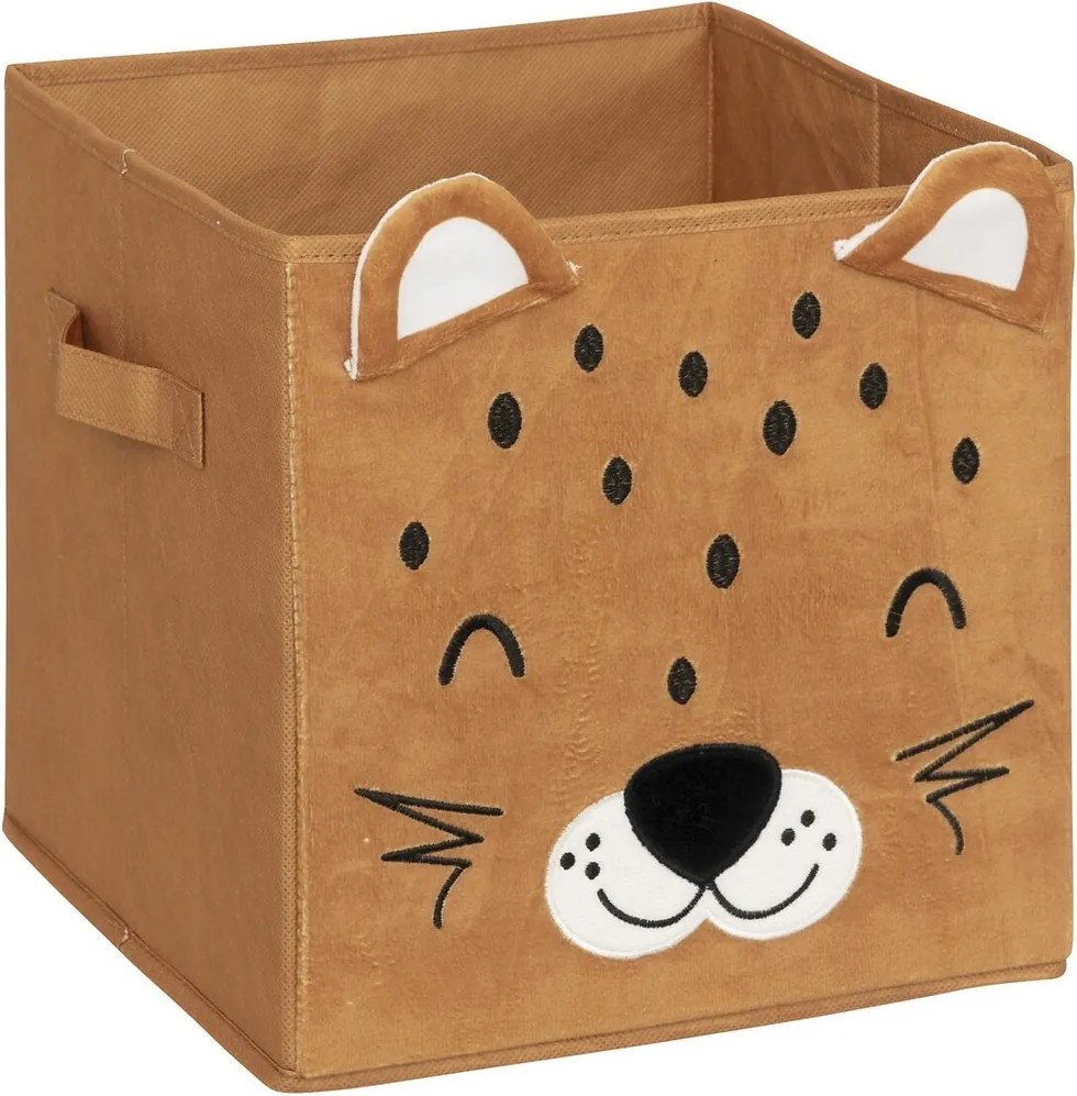 Detský úložný box Leopard hnedý