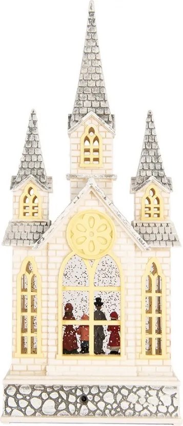 Christmas Decoration With LED Lighting And Music 17x10x41 Cm / 3xAA Beige Plastic - 17*10*41 cm / 3*AA