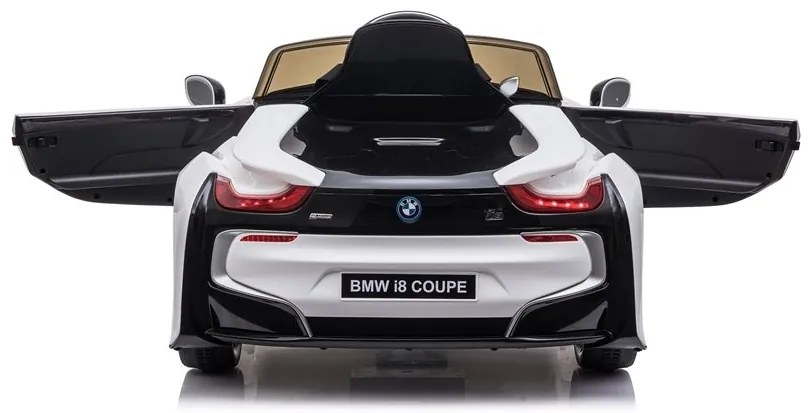 RAMIZ ELEKTRICKÉ AUTÍČKO BMW i8 - NELAKOVANÉ - BIELE  - 2x35W MOTOR - 1x12V4,5Ah - BATÉRIA - 2022