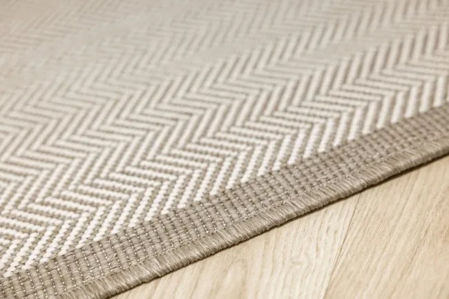 Šnúrkový obojstranný behúň Brussels 205681/10610 Linen krémový / béžový