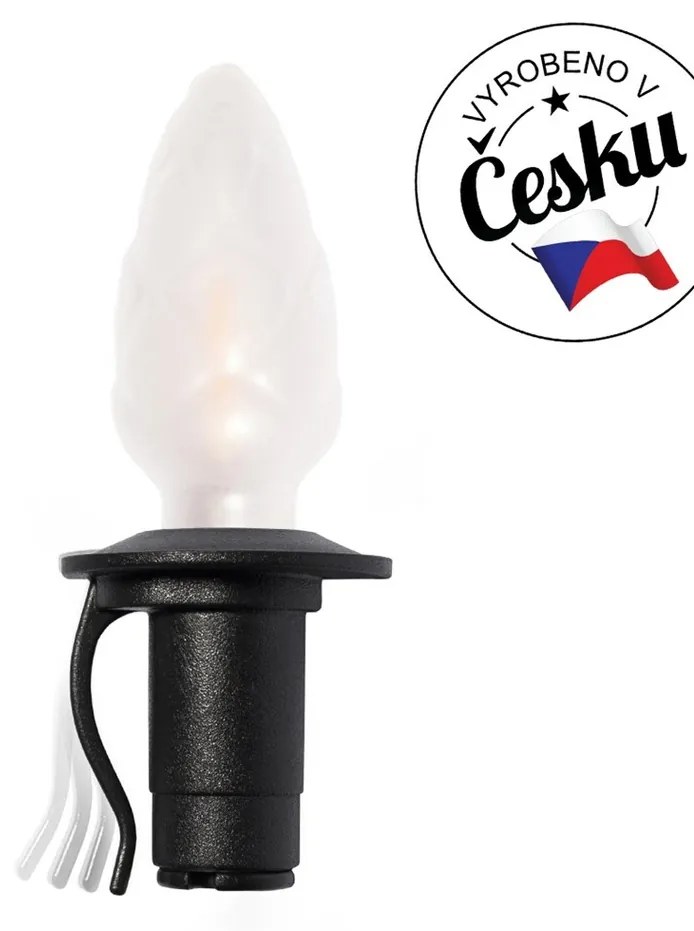 Vonkajšie osvetlenie Šiška číra, 20 LED Filament žiarovky, základné