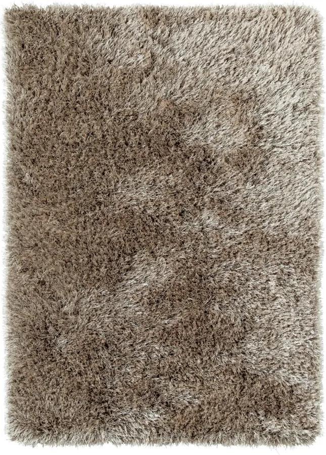 Hnedý ručne tuftovaný koberec Think Rugs Monte Carlo Mink, 60 × 115 cm