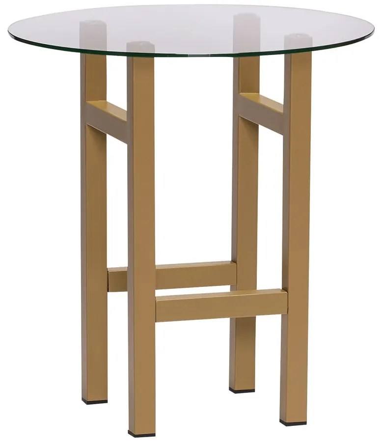 Okrúhly odkladací stolík so sklenenou doskou ø 40 cm Elevate – Hübsch