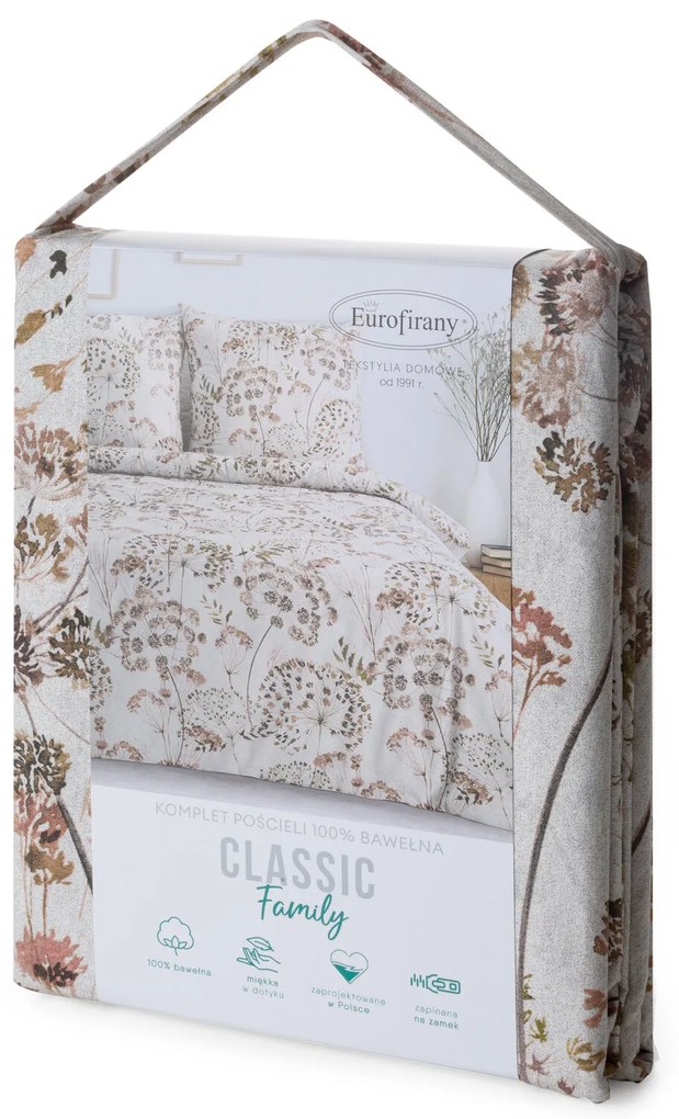 RENFORCÉ OBLIEČKY JULITA 200X220 CM, 2 KS 70X80 CM KVETY