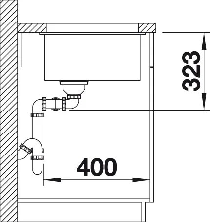 Granitový drez Blanco SUBLINE 350/350 U InFino antracit