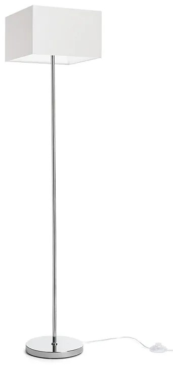 RENDL R14085 NYC/TEMPO stojanová lampa, dekoratívne Polycotton biela/chróm