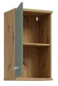 Nástenná kúpeľňová skrinka VENOM zelená/dub artisan