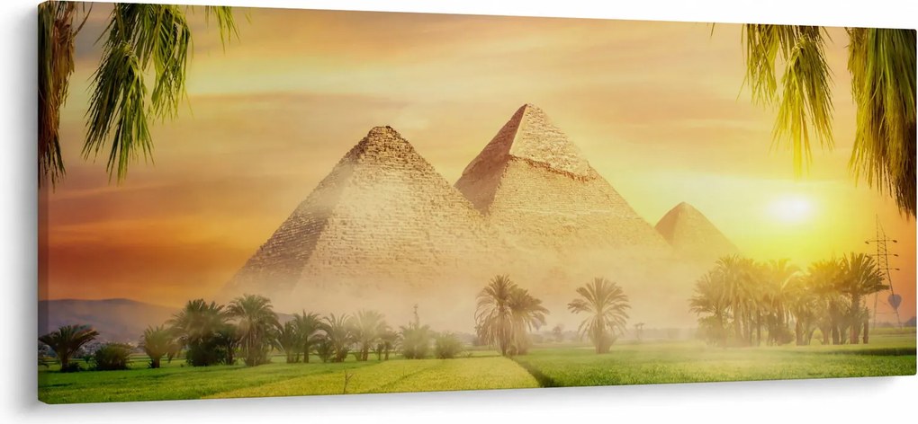Obraz - Pyramídy (120x50 cm)
