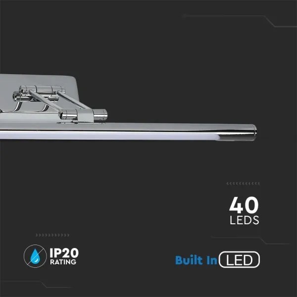 LED Osvetlenie zrkadla LED/9W/230V 3000K 50cm lesklý chróm