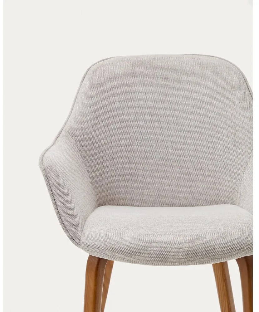 Béžové čalúnené jedálenské kreslo Aleli – Kave Home