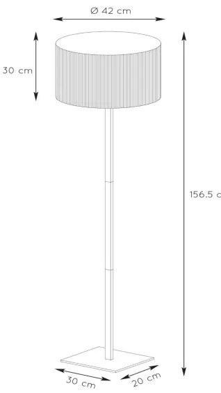Lucide 03729/81/30 - Stojacia lampa MAGIUS 1xE27/40W/230V bambus