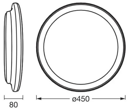 Ledvance - LED Stropné svietidlo ORBIS PEDERSON LED/24W/230V pr. 45 cm čierna