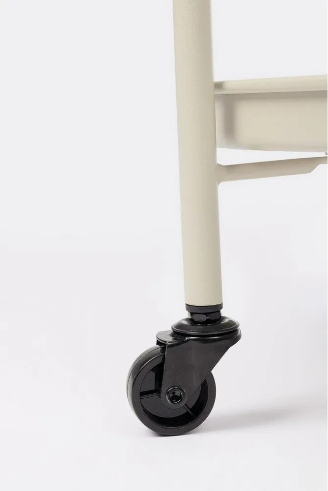 Oceľový servírovací stolík na kolieskach ø 44,5 cm Austin – Yes Everyday