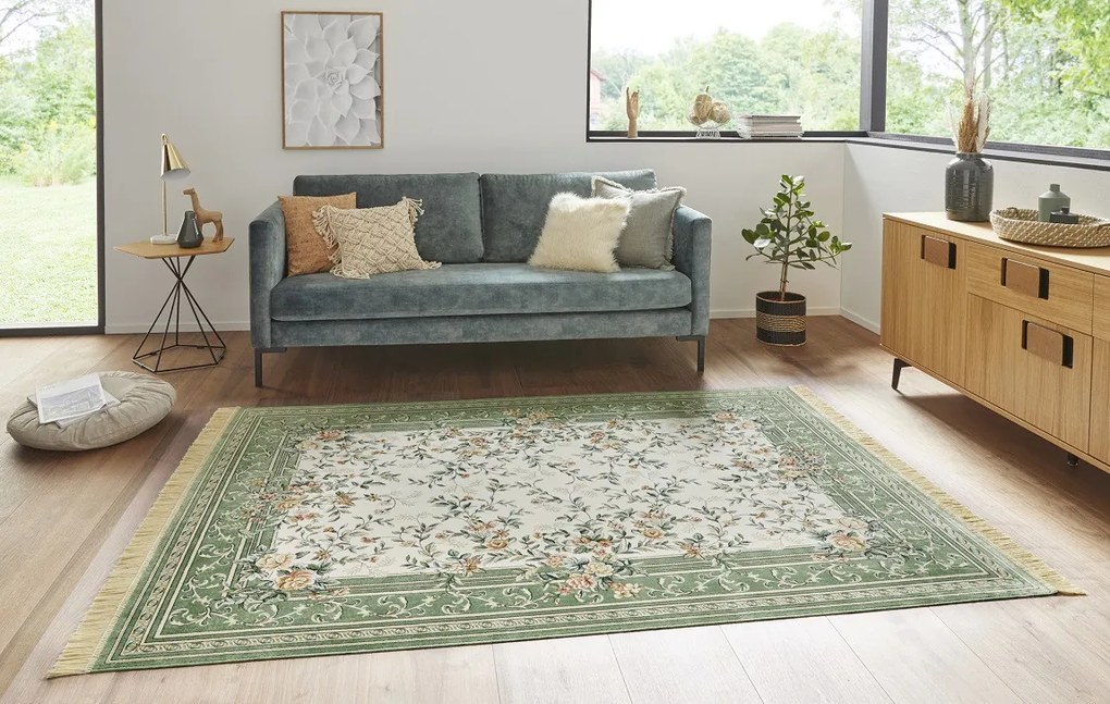 Nouristan - Hanse Home koberce Kusový koberec Naveh 104369 Green - 135x195 cm