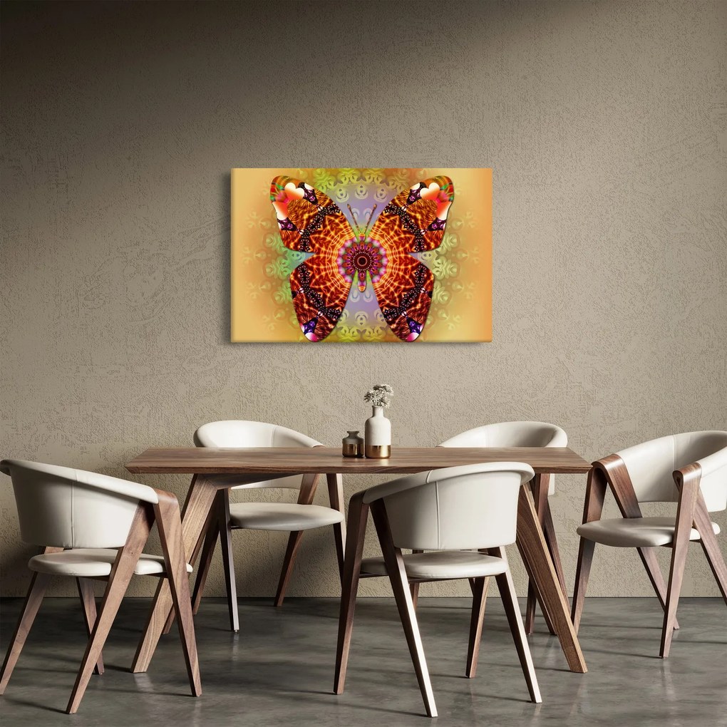 Obraz - Etno motýľ (90x60 cm)