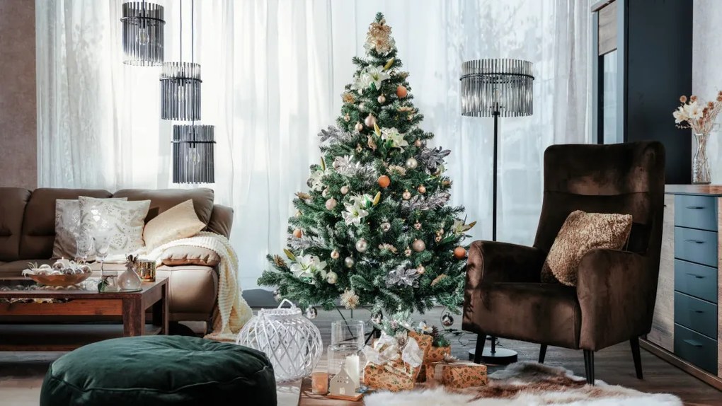 Závesné stropné osvetlenie Gorley 47 cm, sklenené tyčinky