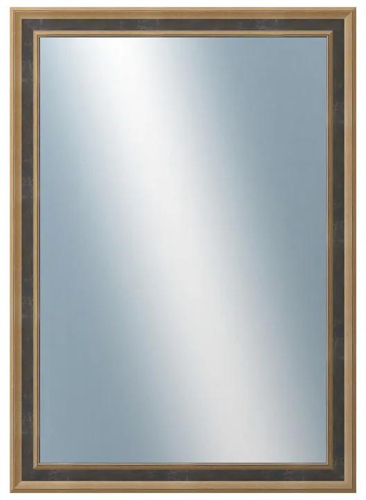 DANTIK - Zrkadlo v rámu, rozmer s rámom 50x70 cm z lišty TOOTH malá zlatá (3163)