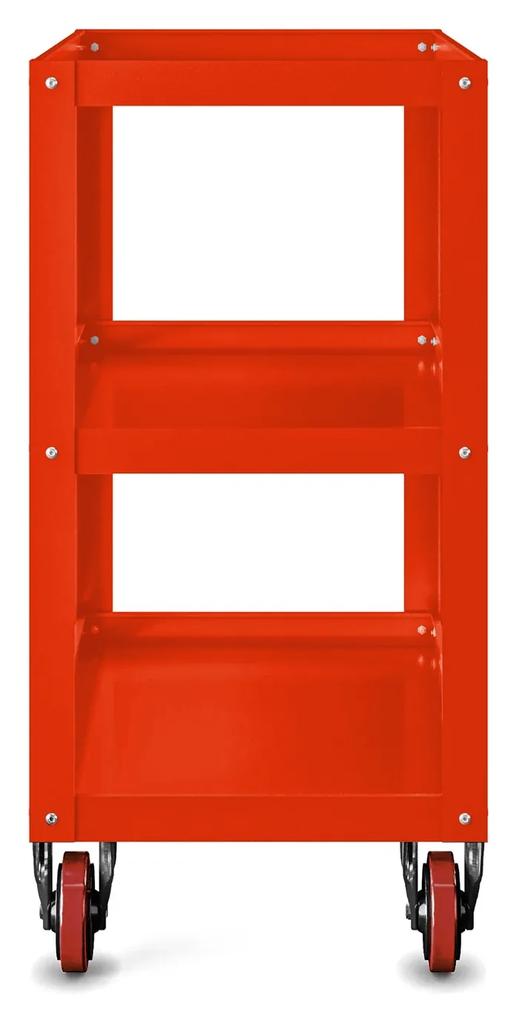 Dielenský vozík s policami na náradie HUGO, 700 x 816 x 400 mm, červený