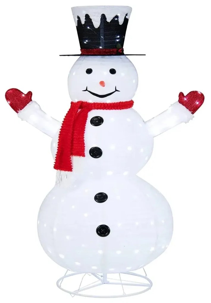 Vianočný snehuliak s 200 studenými LED svetlami | 180 cm