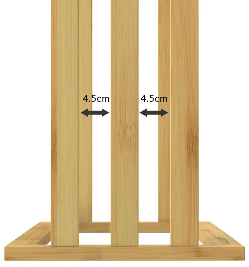Bambusový stojan na uteráky RUBBY, 40x24x82cm, hnedá Casaria