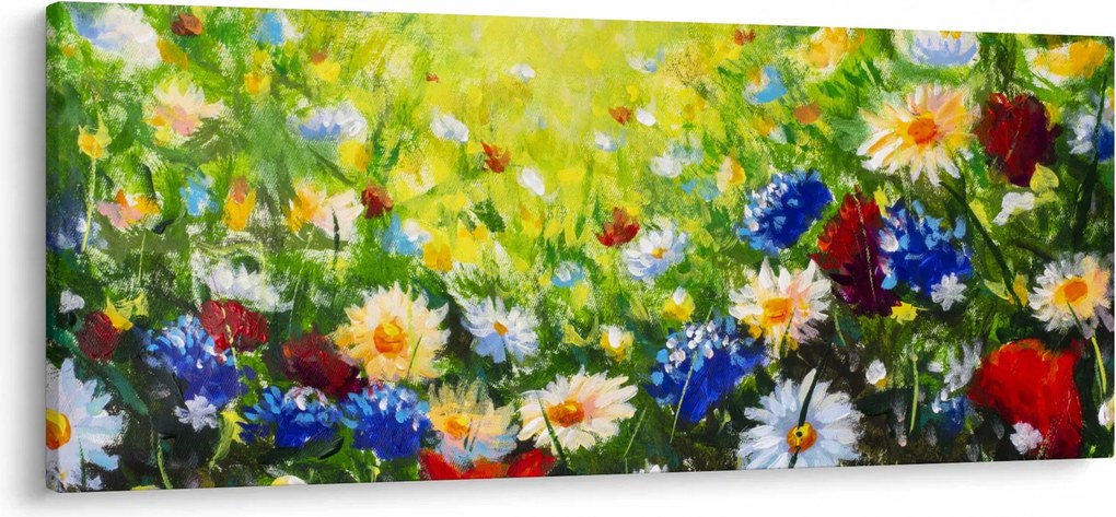 Obraz divokých kvetov (120x50 cm)