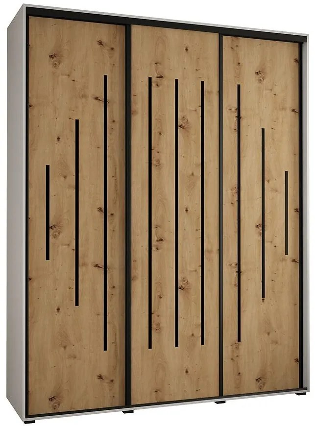 Skriňa 45 Canaris 12 190 biela/artisan/čierna