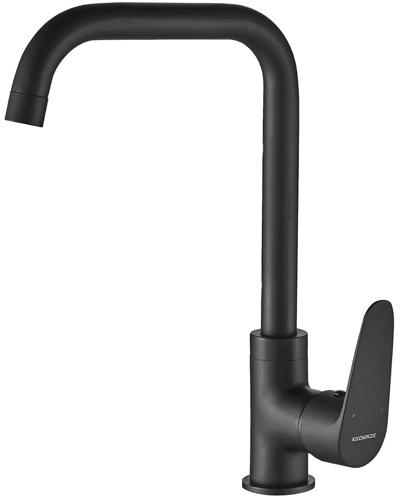 Kuchinox SAGRA, vysoká drezová batéria v tvare výtoku L, čierna matná, LAV-BQR_765D