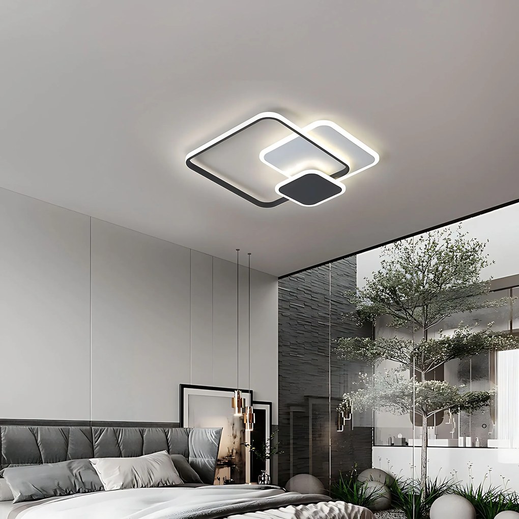 Toolight Toolight, LED stropné svietidlo 32W, 3000K, LHJ079-C, čierna-biela, OSW-50039