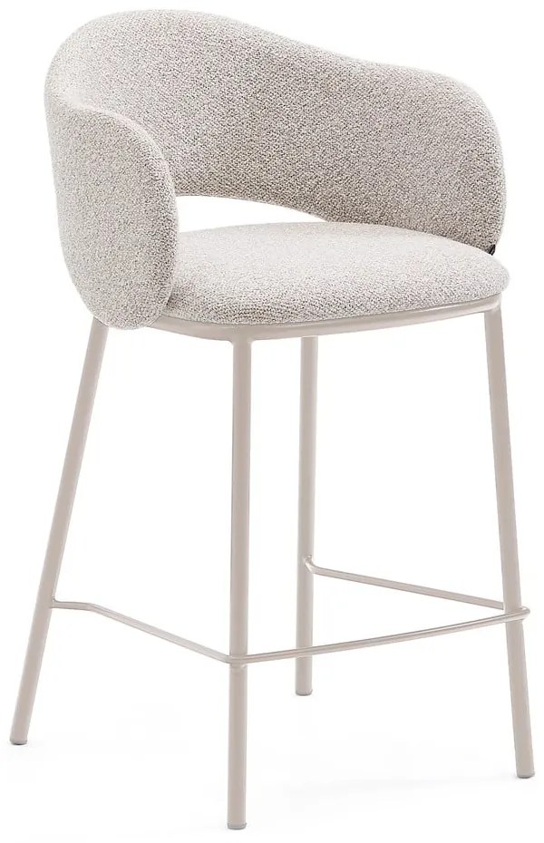 Barová stolička slonovinová (výška sedadla 65 cm) Maina – Kave Home