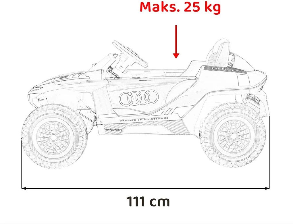 Ramiz Audi RSQ E-TRON vozidlo Sivá