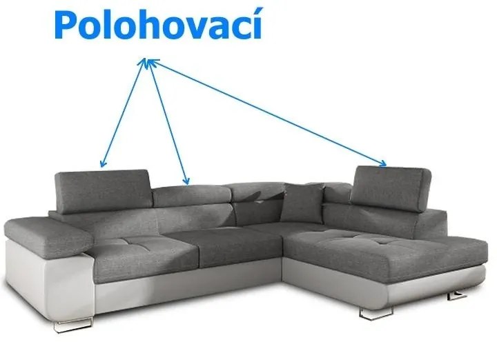 Rohová sedacia súprava DOLI, pravá, sivá (neve 97/83)